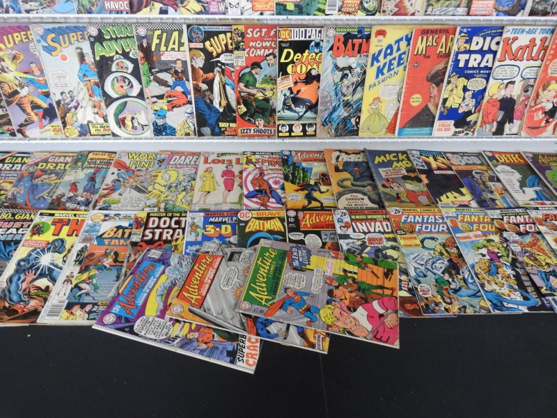 Huge Lot 150+ Silver/Bronze Low Grade Comics W/ Adventure Comics, +More See desc