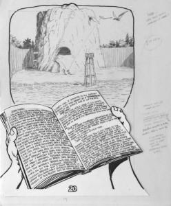 BUDD ROOT original published art, CAVEWOMAN #3 pg #20, 1st series ,14x17 1994