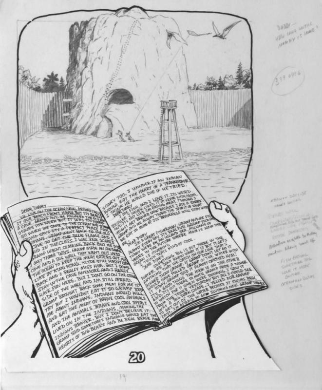 BUDD ROOT original published art, CAVEWOMAN #3 pg #20, 1st series ,14x17 1994