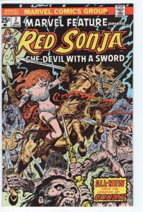 MARVEL FEATURE #2 - 6.5 - OW-W - Red Sonja