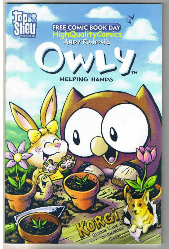 OWLY HELPING HANDS, NM, Korgi, Runton, Slade, FCBD, 2007