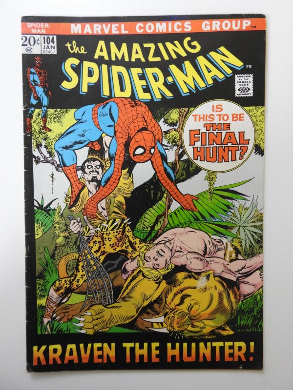The Amazing Spider-Man #104 (1972) VG Condition! Tape pull front cover