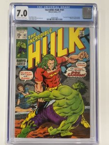 Incredible Hulk 141 1971 Cgc 7.0 OW/W pages Marvel Comics