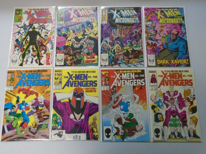 X-Men vs. Micronauts + Avengers 8 different comics 2 sets 8.0 VF (1984-87)