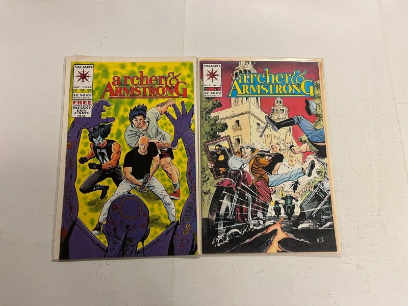 4 Archer & Armstrong Valiant Comics books #12 14 15 22 34 JW36