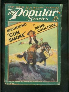 POPULAR MAGAZINE PULP-10/1/27-WESTERN-GUNSMOKE-LASSWELL VG