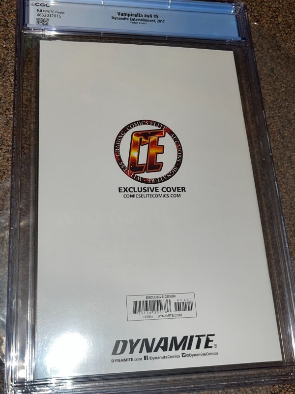 Vampirella Vol 4, #5, Ryan Kincaid Variant J, Comics Elite Virgin CGC Graded 9.8