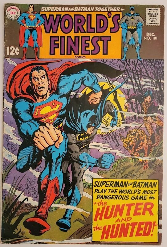 World's Finest Comics #181 1968, VG+ 1968 The Hunter & the Hunted! Free ...