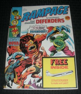 1977 RAMPAGE Starring DEFENDERS UK Weekly #2 FN+ 6.5 Silver Surfer / Dr Strange 