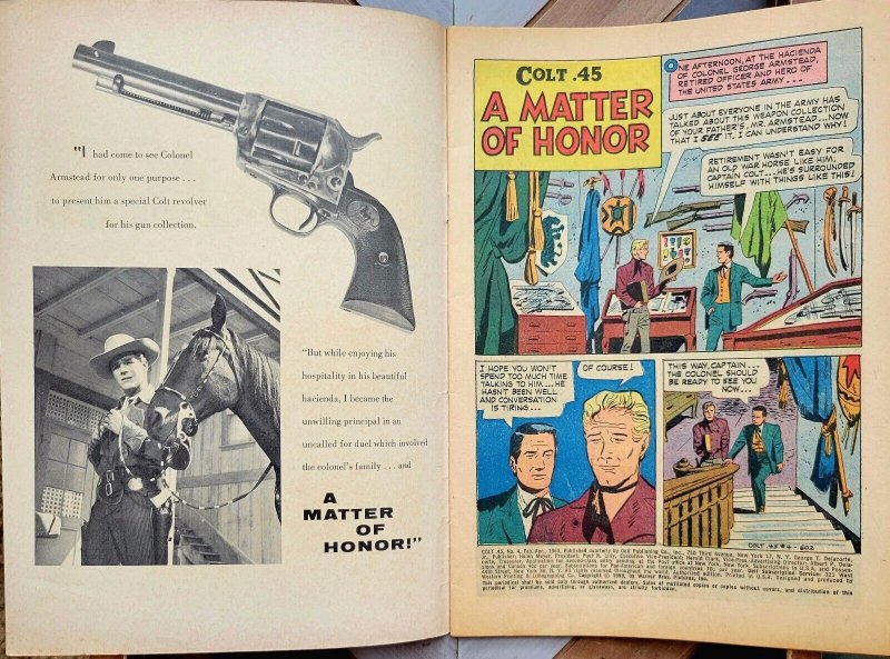 COLT 45 #4 FN (Dell 1960) Moore/Ushler Art WESTERN 10c Wayde Preston PHOTO COVER