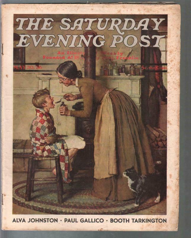 Saturday Evening Post 5/30/1936-Norman Rockwell-Agatha Christie-G/VG