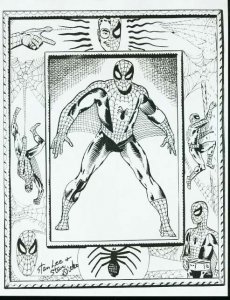 AMAZING SPIDER-MAN PIN-UP PAGE PRODUCTION ART-GIVEAWAY
