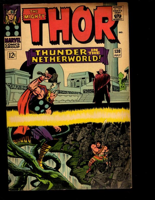 Mighty Thor # 130 FN Marvel Comic Book Ego Odin Loki Asgard Ulik Avengers NE3