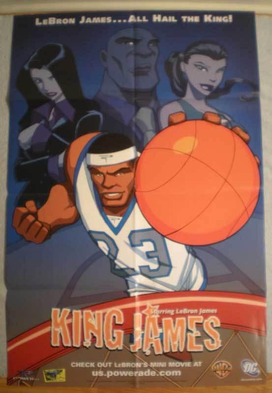 KING JAMES Promo poster, LeBron James, 24x36, Unused, more Promos in store