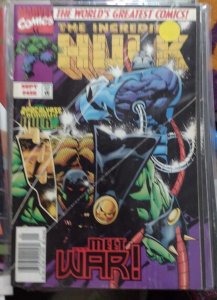 INCREDIBLE HULK  # 456 1997 marvel disney  xmen apocalypse horseman war NEWSTAND