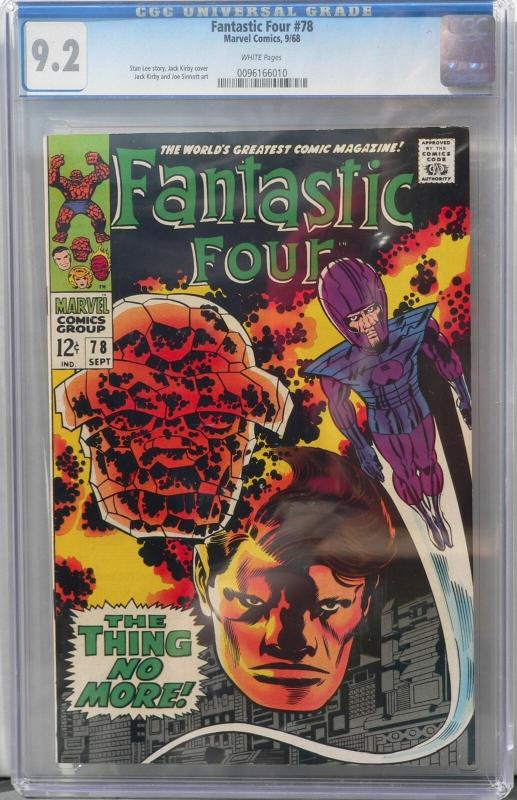 Fantastic Four 78 Sep 1968 CGC NM- (9.2)