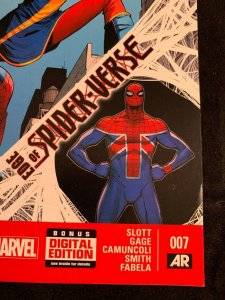 AMAZING SPIDER-MAN (2014) #7 VF/NM 1st print 1st SPIDER-VERSE UK Marvel Comics