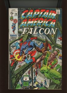 (1971) Captain America #138: BRONZE AGE! KEY! SPIDER-MAN (CROSSOVER)! (8.0)