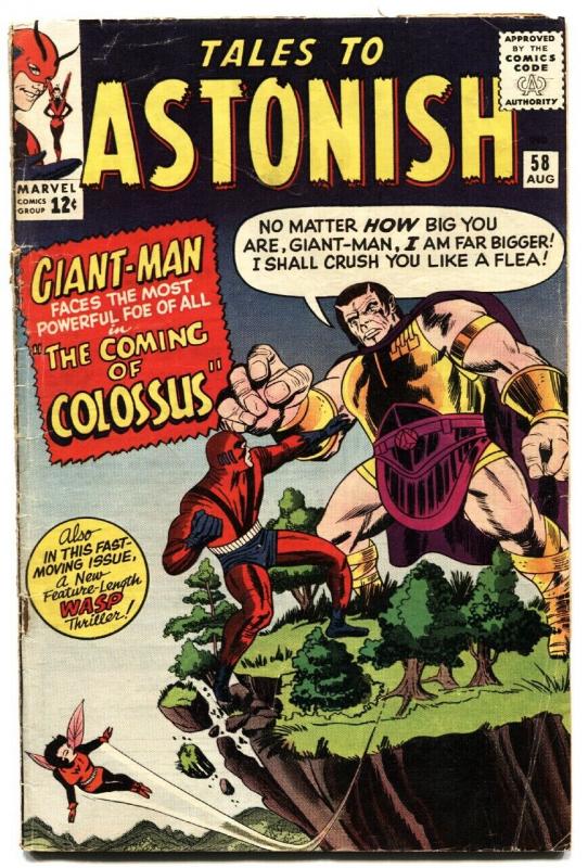 TALES TO ASTONISH #58-GIANT-MAN/WASP-SILVER AGE MARVEL! vg-