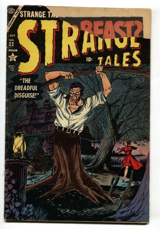 STRANGE TALES #32-1954-ATLAS PRE-CODE HORROR-MAN-TREE Groot?