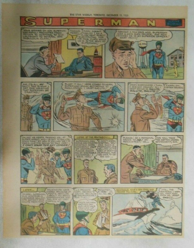 Superman Sunday Page 1051 by Wayne Boring from 12/20/1959 Tabloid Page Size