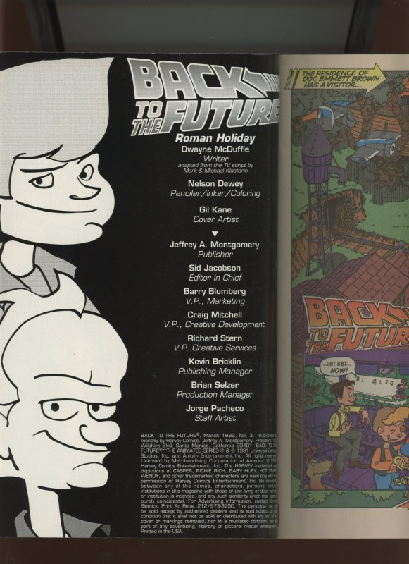 (1992) Back to the Future #3: NEWSSTAND! WE COMBINE SHIPPING! (7.0/7.5)