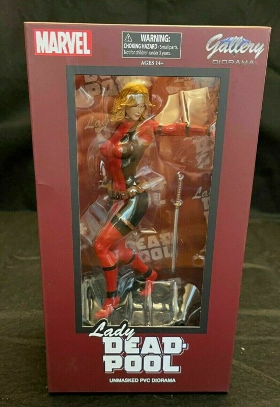 Lady Deadpool Statue Marvel Gallery Diamond Select Toys Figure Unmasked Variant