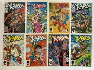 Uncanny X-Men Comic Lot 37 Diff #202-250 AVG 7.0(6.0-8.0) (1986-1989)