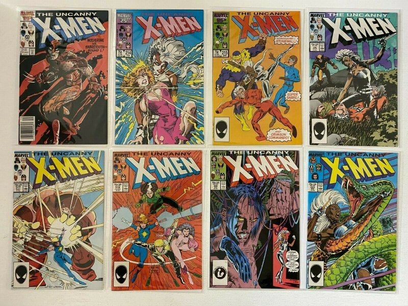 Uncanny X-Men Comic Lot 37 Diff #202-250 AVG 7.0(6.0-8.0) (1986-1989)