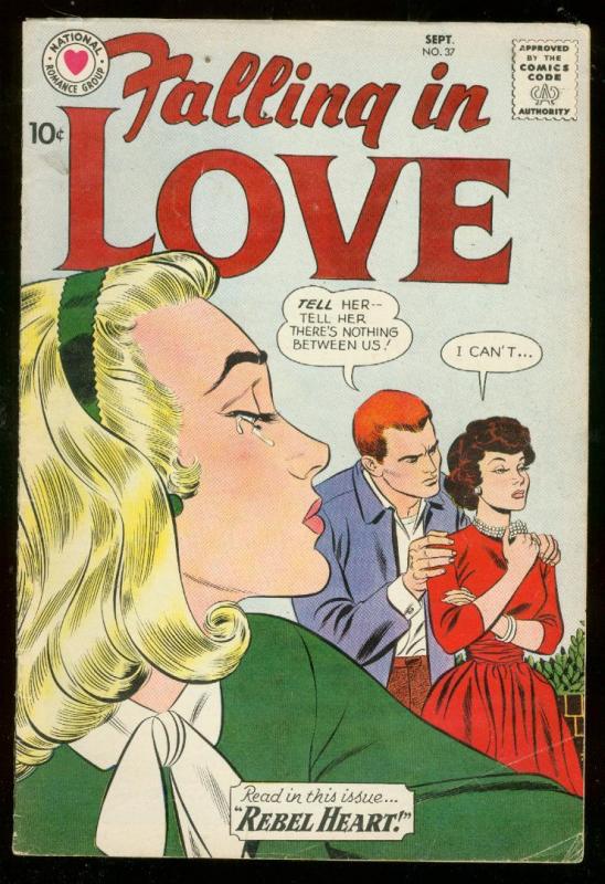 FALLING IN LOVE #37 1960-DC ROMANCE COMICS--REBEL HEART FN