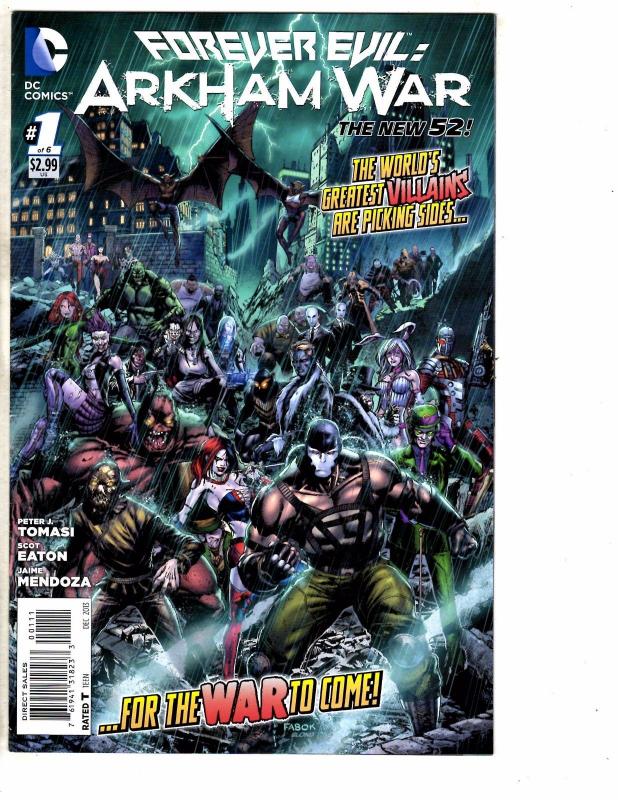 Lot Of 4 Forever Evil Arkham War DC Comic Books # 1 2 4 5 Batman Gotham J209