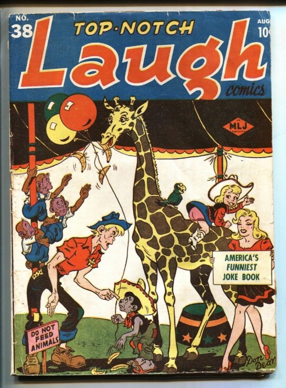 TOP-NOTCH LAUGH #38 1943-BLACK HOOD-ARCHIE-Golden-Age comic book 