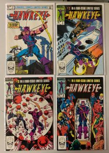 Hawkeye set #1-4 Direct 1st Series Marvel 6.0 FN (1983)