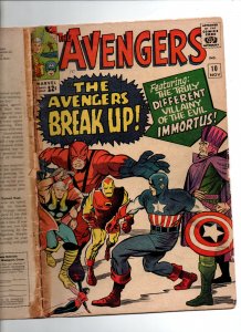 Avengers #10 - 1st appearance of Immortus - KEY - 1964 - FR/GD