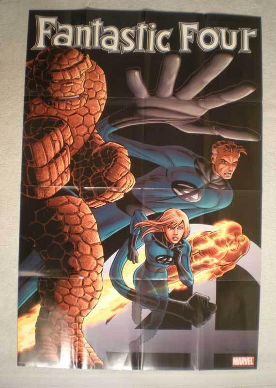 FANTASTIC FOUR Promo Poster, HUMAN TORCH, 24x36, Unused, Thing, more FF in store