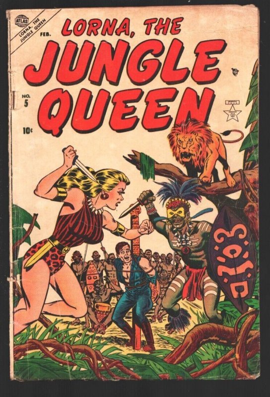 Lorna, The Jungle Queen #5 1953- Atlas Jungle golden age comic VG-