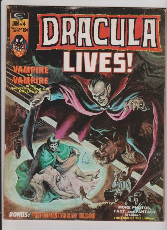 DRACULA LIVES  #4 1974  MARVEL COMICS MIKE PLOOG ART