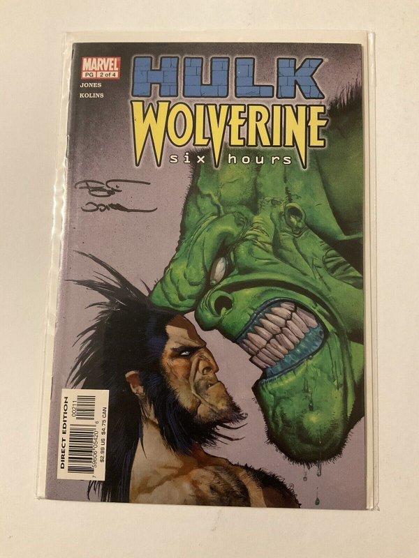 Hulk Wolverine Six Hours 2 Near Mint Nm Signed Jones Marvel