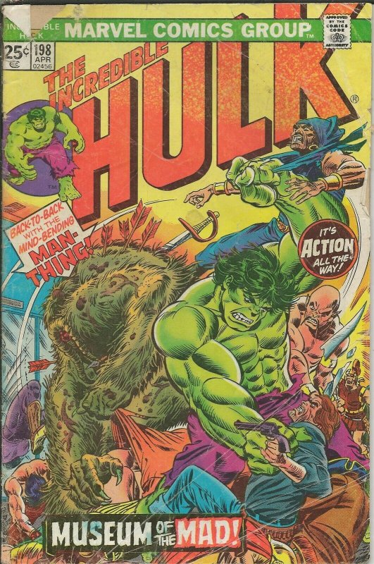 Incredible Hulk #198 VINTAGE 1976 Marvel Comics Man Thing | Comic Books ...