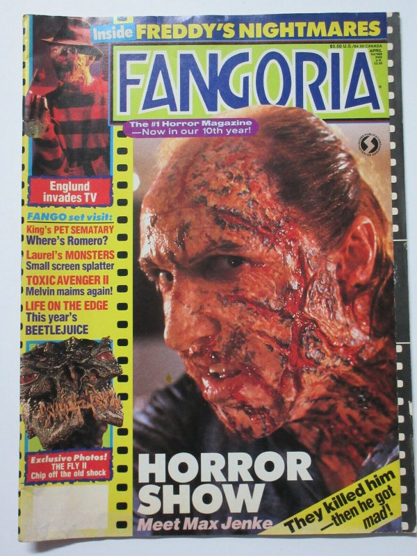 Fangoria Magazine #81 10th Anniversary Freddy's Nightmares Horror Show Toxie2!