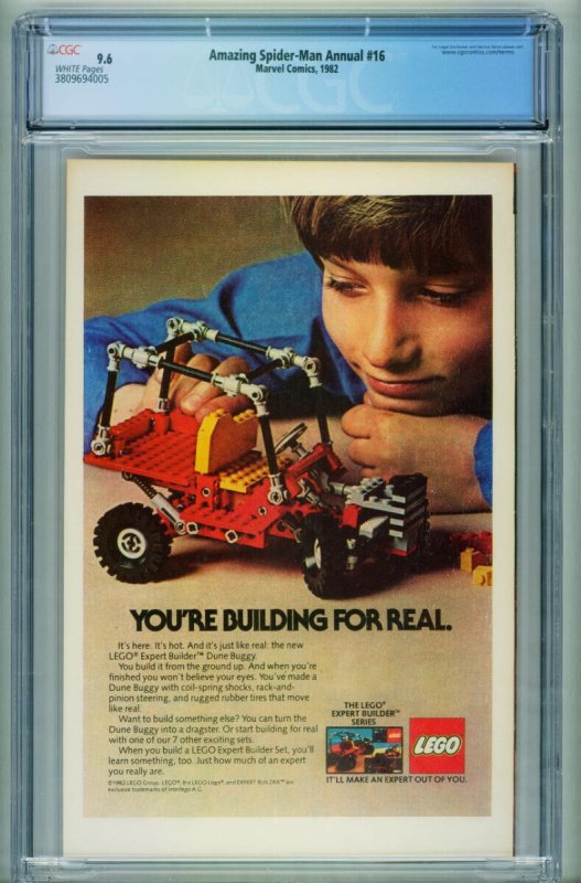 Amazing Spider-Man Annual #16  1982 - Marvel -CGC 9.6 - Comic Book-3809694005