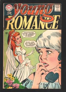 Young Romance #155 1968-DC-Wedding-Bride cover-Love triangle*FN