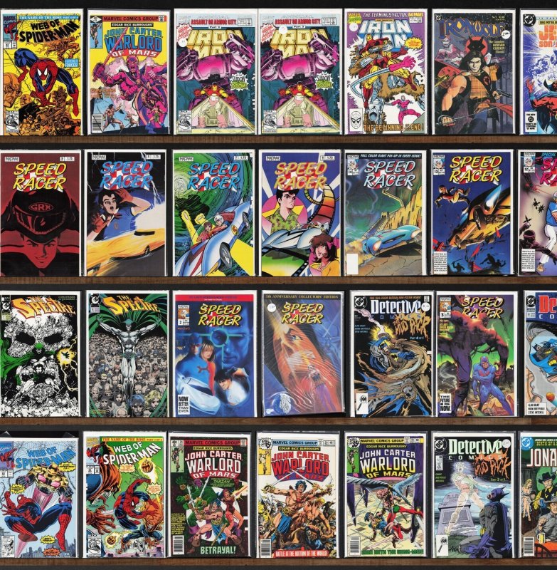 Huge Lot 140+ Comics with Speed Racer, Web Of Spider-Man & More!