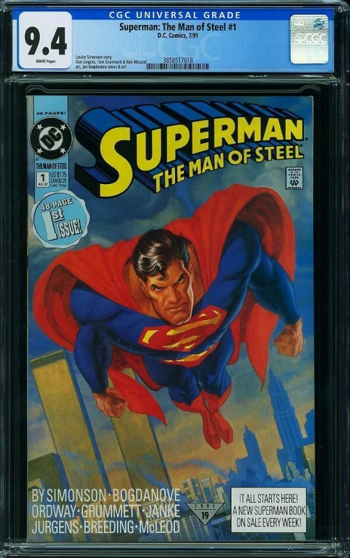 Superman: The Man of Steel #1 (1991) CGC 9.4 NM