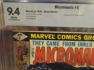 Micronauts #8 - CBCS 9.4 - NM - White Pages - 1st Appearance of Captain Universe