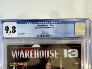 WAREHOUSE 13 #4 CGC 9.8 Variant - Only 1 in CGC CENSUS Dynamite Entertain (2011)