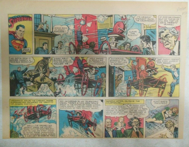 Superman Sunday Page #542 by Wayne Boring from 3/19/1950 Size ~11 x 15 inches