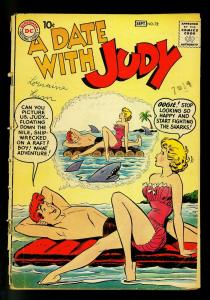 Date with Judy #72 1959- Shark cover- DC Humor- G