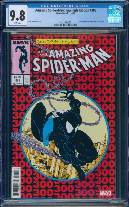 Amazing Spider-Man 300 Facsimile CGC 9.8 Reprints 1988 1st Venom 2023 Non-Foil
