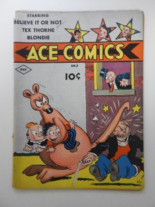 Ace Comics #2 May 1937 Poor Condition  Full Spine Split